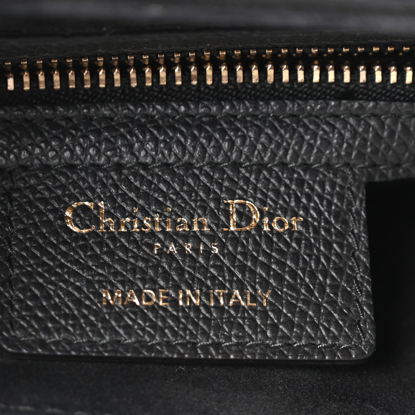 Grained Calfskin Saddle Bag Black