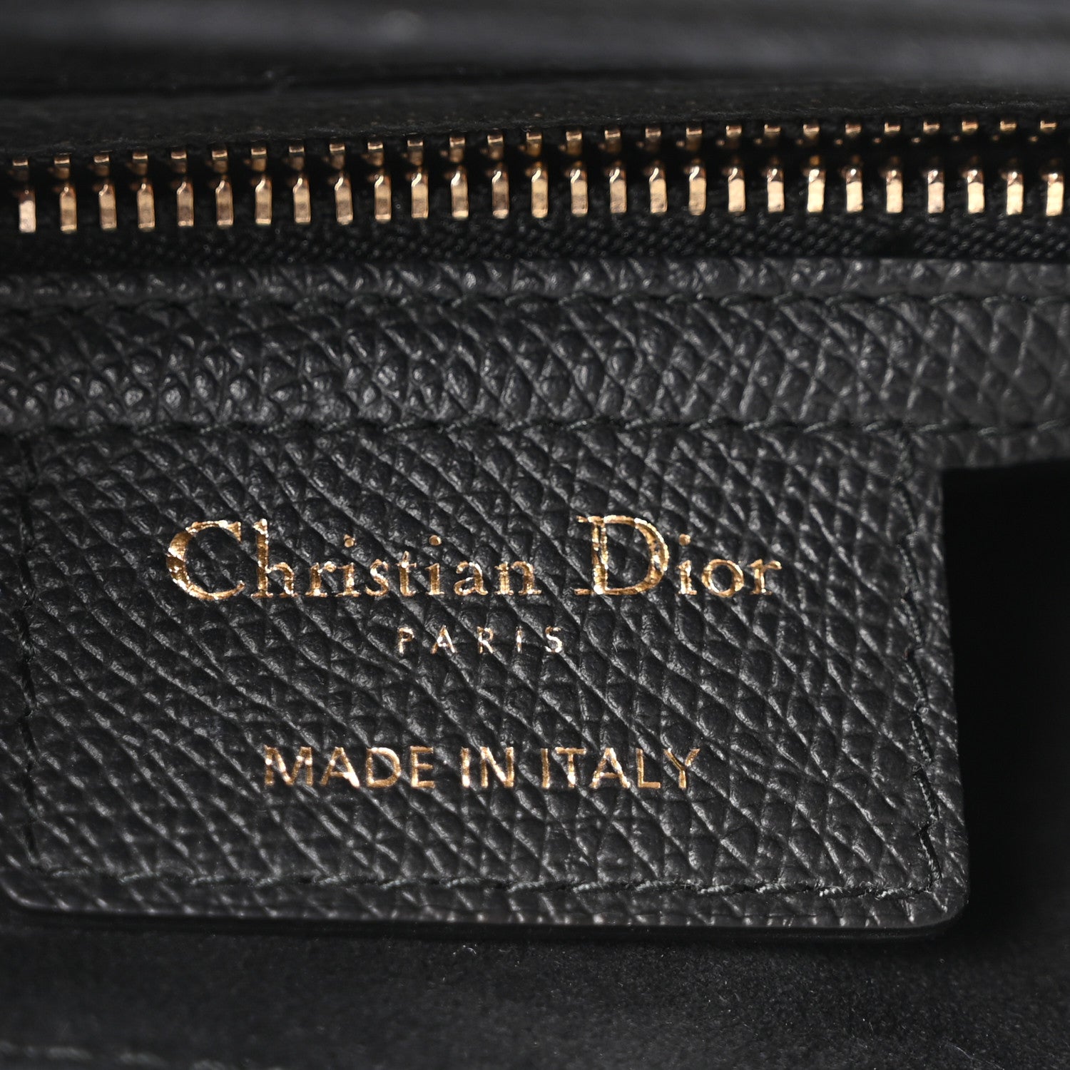 Christian Dior Grained Calfskin Saddle Bag Black 6 of 10