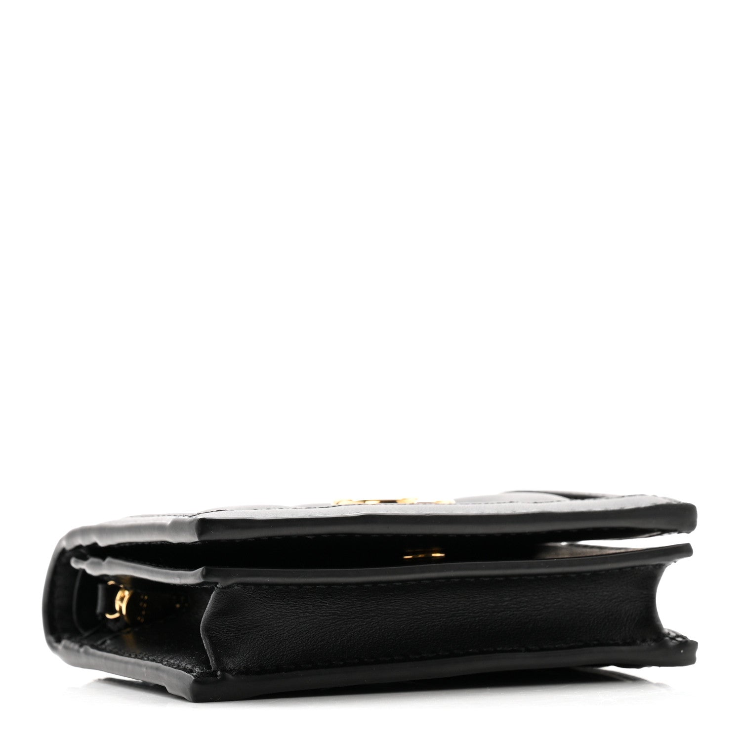 Gucci Calfskin GG Matelasse Card Case Wallet Black 4 of 9
