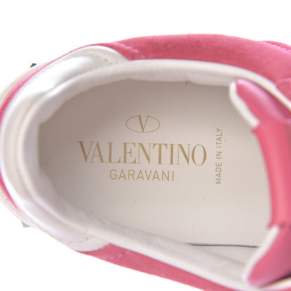 Valentino Garavani Suede Womens Flycrew Sneakers 39 Shadow Pink Optic White 6 of 13