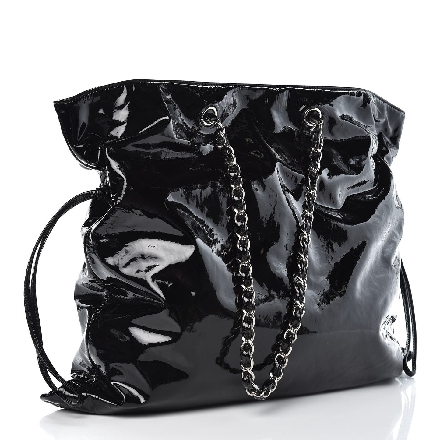 Patent Bonbons Shopper Tote Black