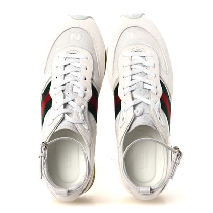 Gucci GG Suede Monogram Web Re-Motion Sneakers 37.5 White 2 of 11