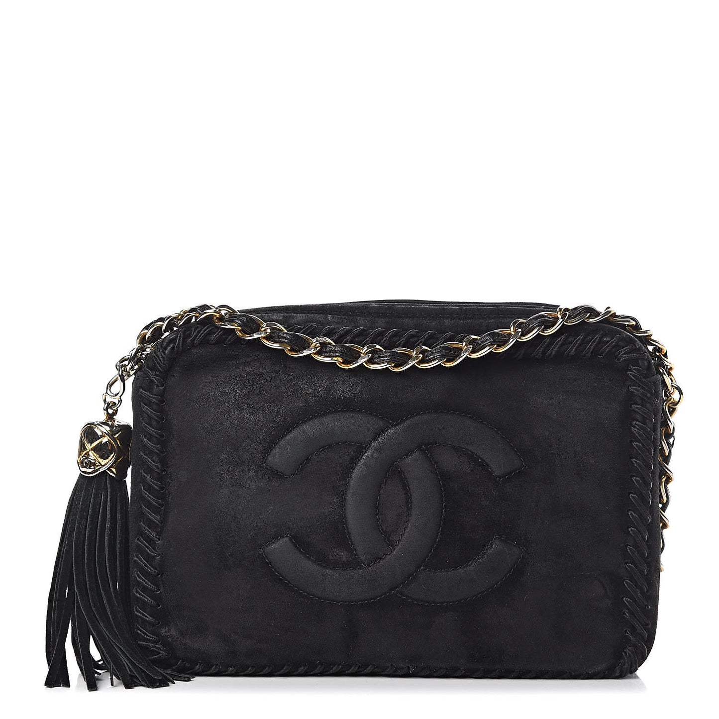 Suede CC Tassel Camera Case Black