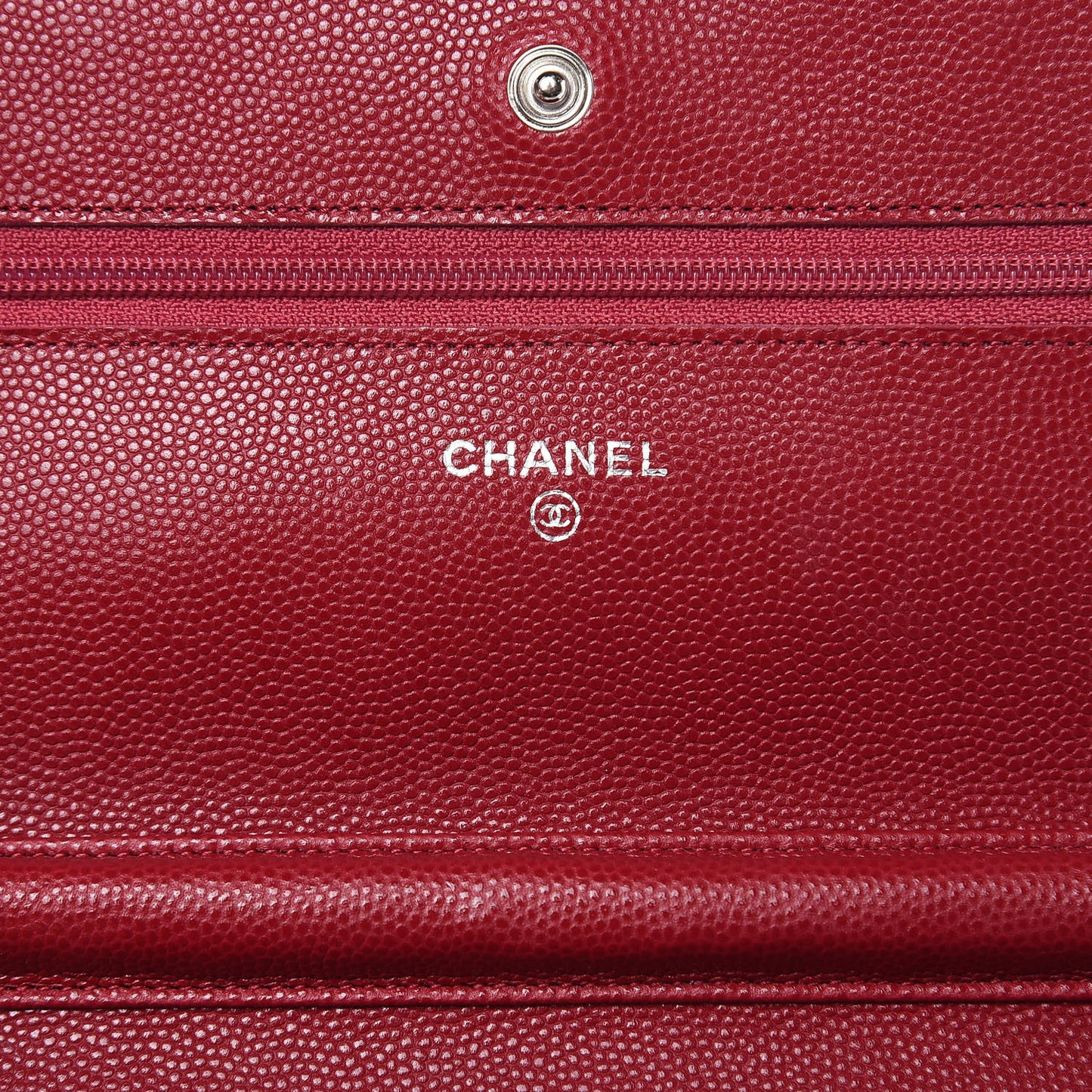 Caviar Quilted Wallet On Chain WOC Dark Pink