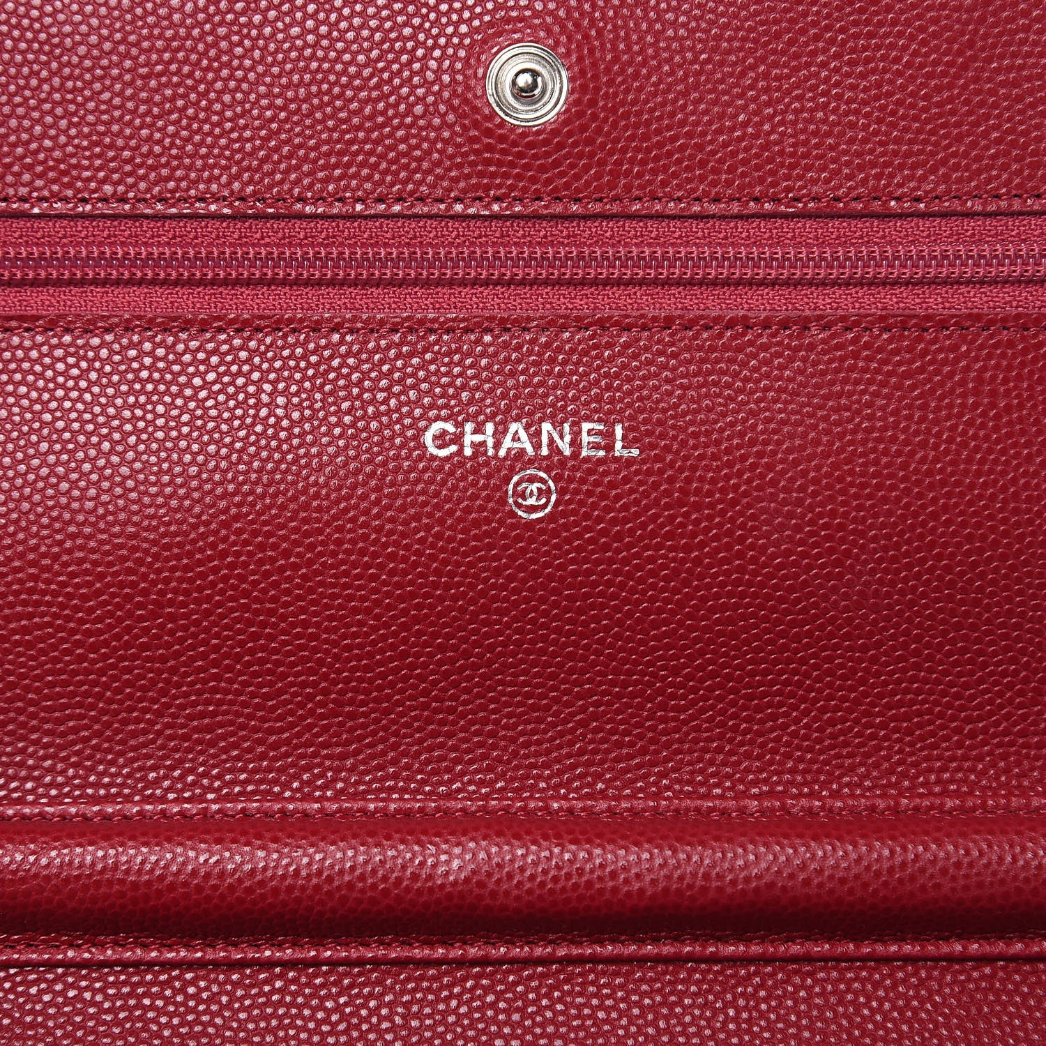 Chanel Caviar Quilted Wallet On Chain WOC Dark Pink 6 of 12