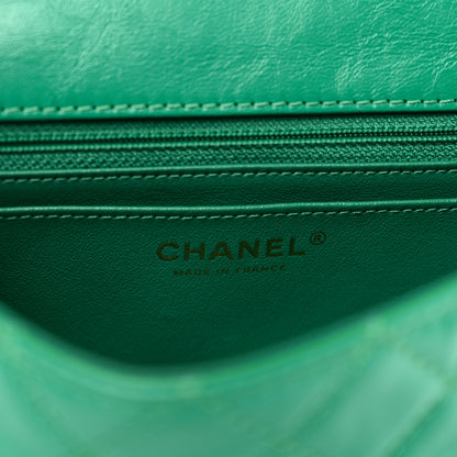 Chanel Aged Calfskin Quilted 2.55 Reissue Mini Flap Green 6 of 9