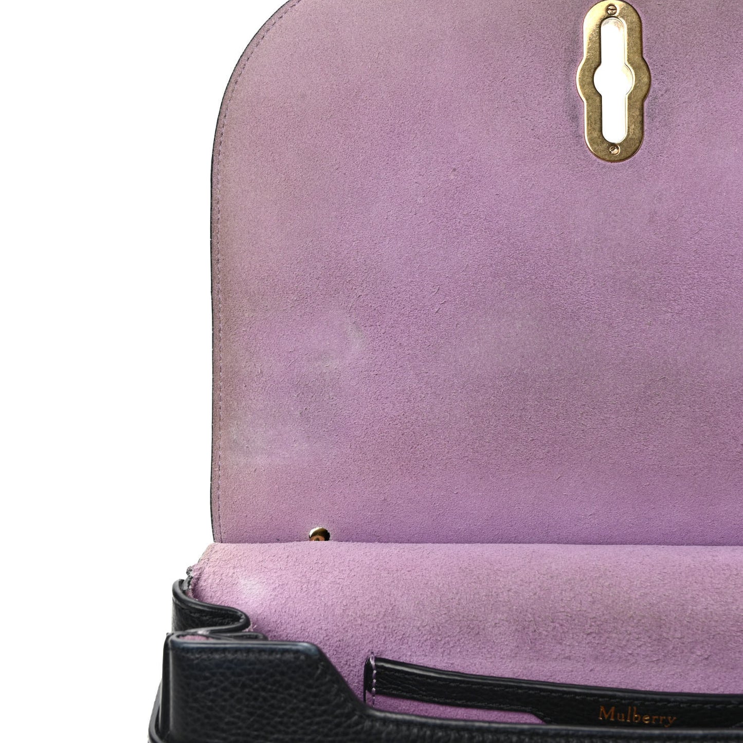 Classic Grain Calfskin Embroidered Floral Amberley Satchel Black