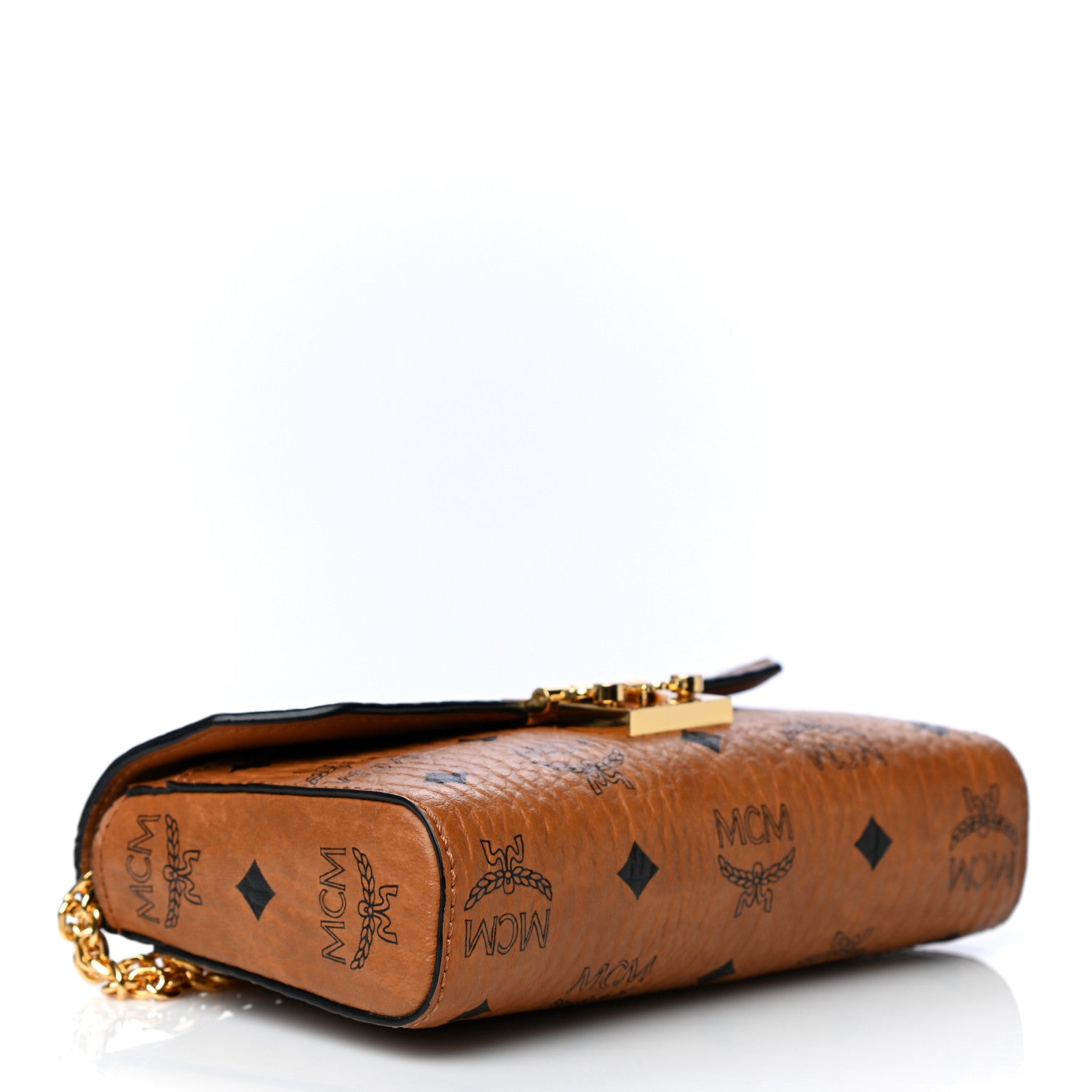 MCM Visetos Small Millie Crossbody Bag Cognac 3 of 19