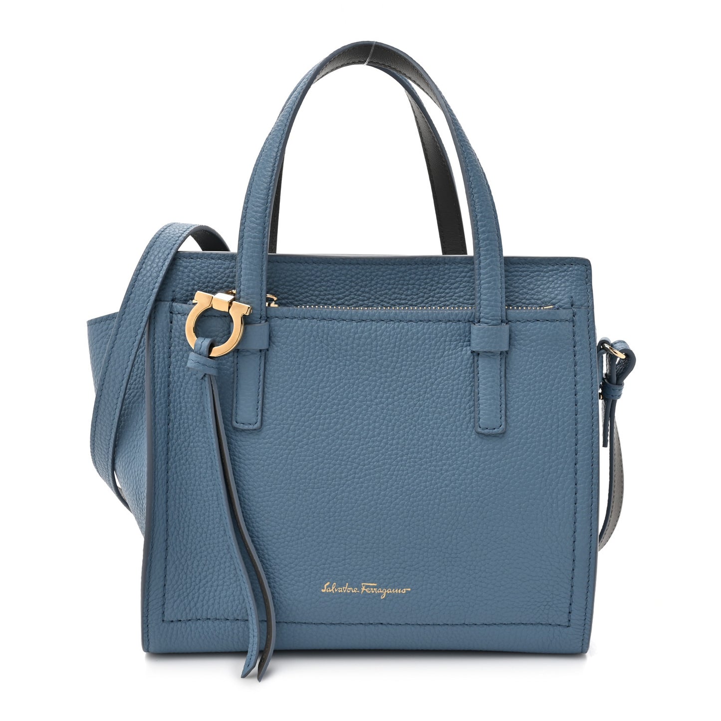 Hammered Calfskin Double Handle Small Amy Tote  Chambry