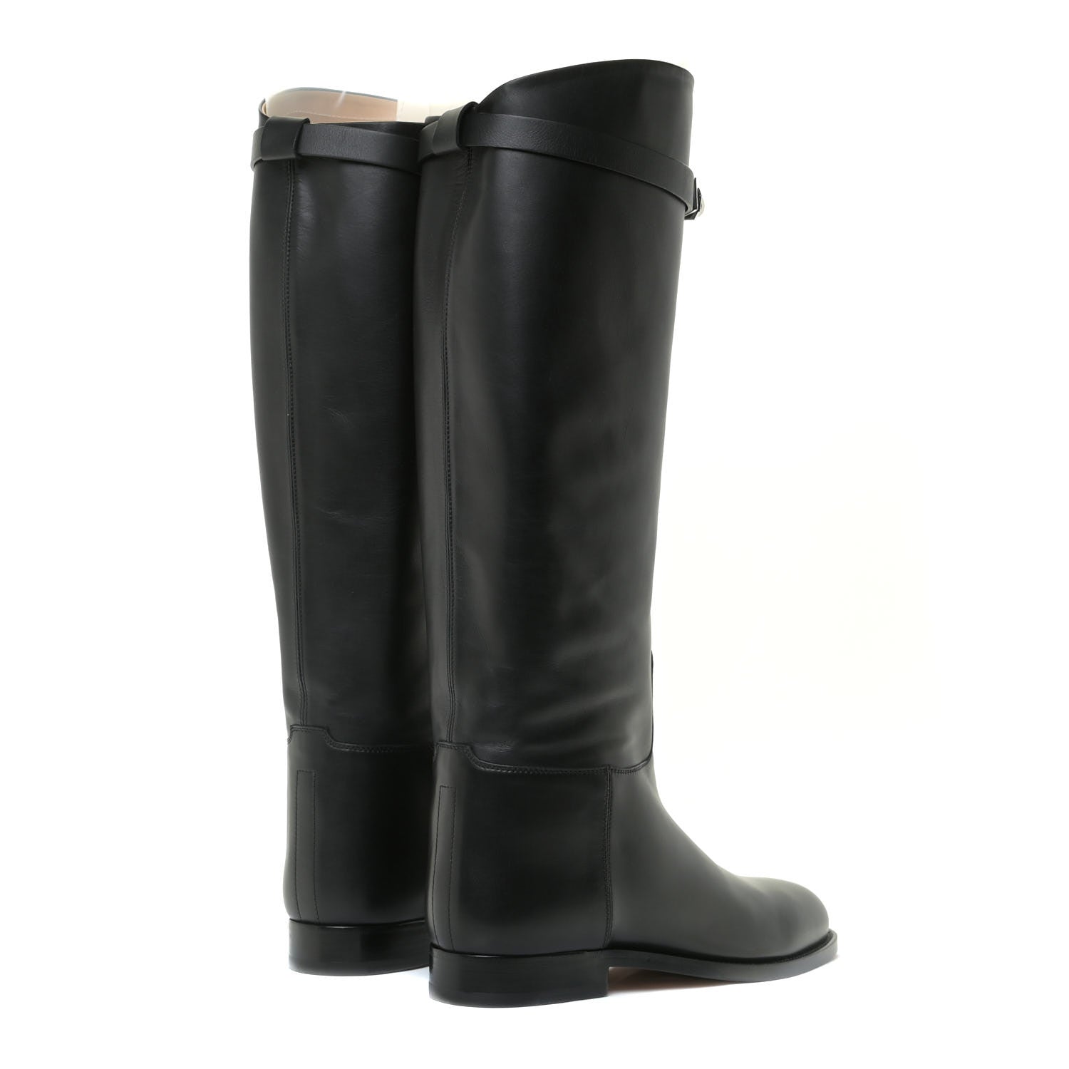 Hermes Box Kelly Jumping Boots 37 Black 4 of 12