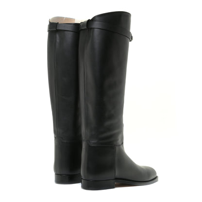 Hermes Box Kelly Jumping Boots 37 Black 4 of 12