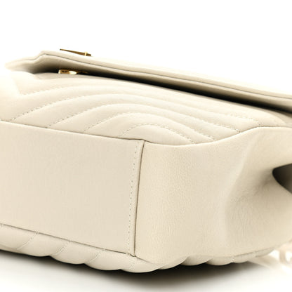 Saint Laurent Sheepskin Matelasse Chevron Monogram Medium College Bag Crema Soft 11 of 11