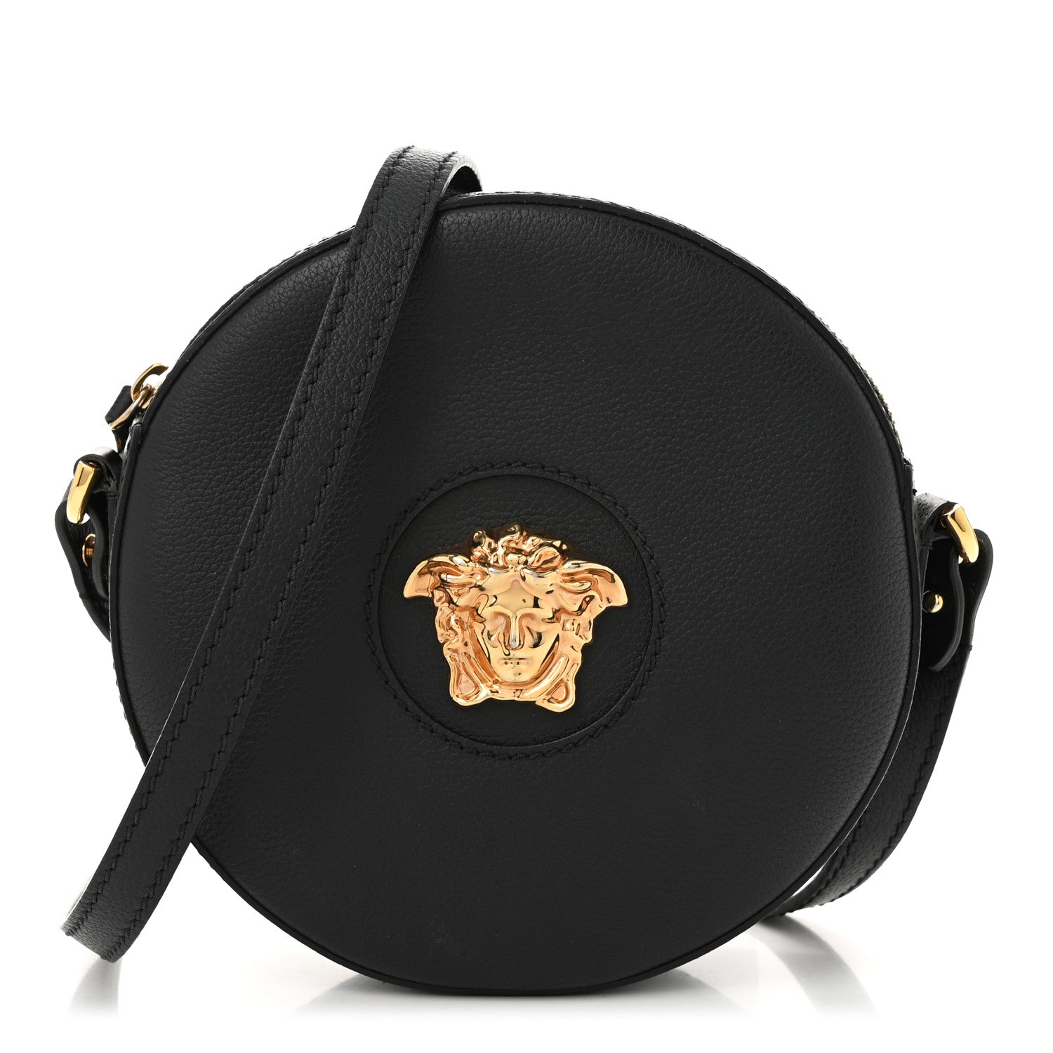 Versace Calfskin La Medusa Round Camera Bag Black 1 of 9