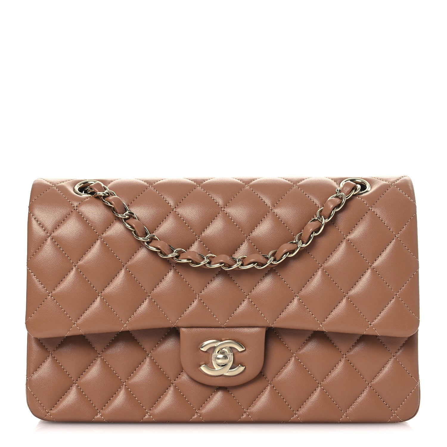 Chanel Lambskin Quilted Medium Double Flap Brown 1 of 13