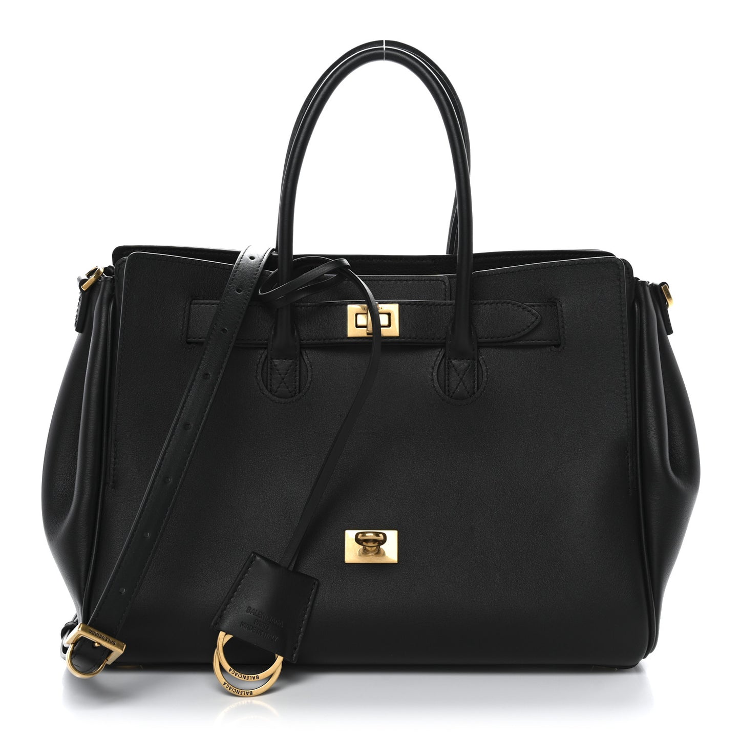 Smooth Calfskin Small Bel Air Carry All Bag Black