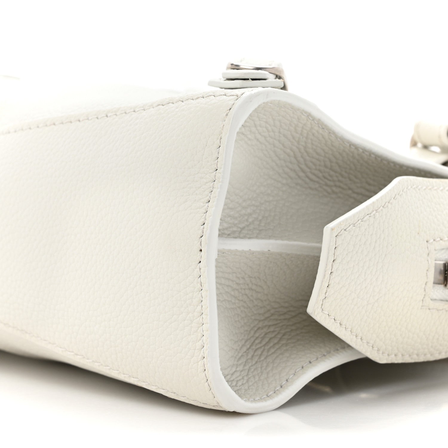 Balenciaga Grained Calfskin Neo Classic Silver Hardware Mini City White 10 of 12