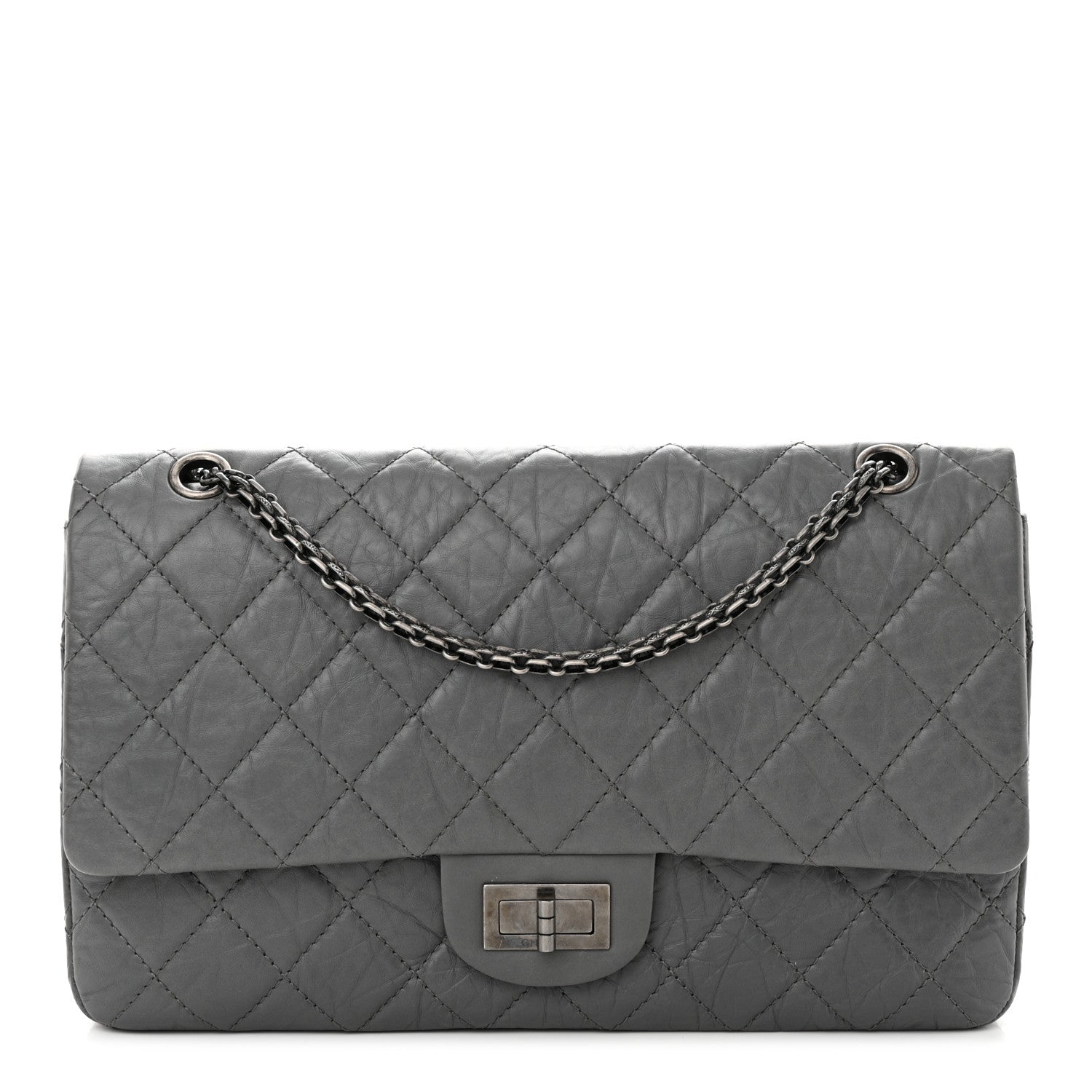 Chanel Aged Calfskin Quilted 2.55 Reissue 227 Flap Grey 1 of 10