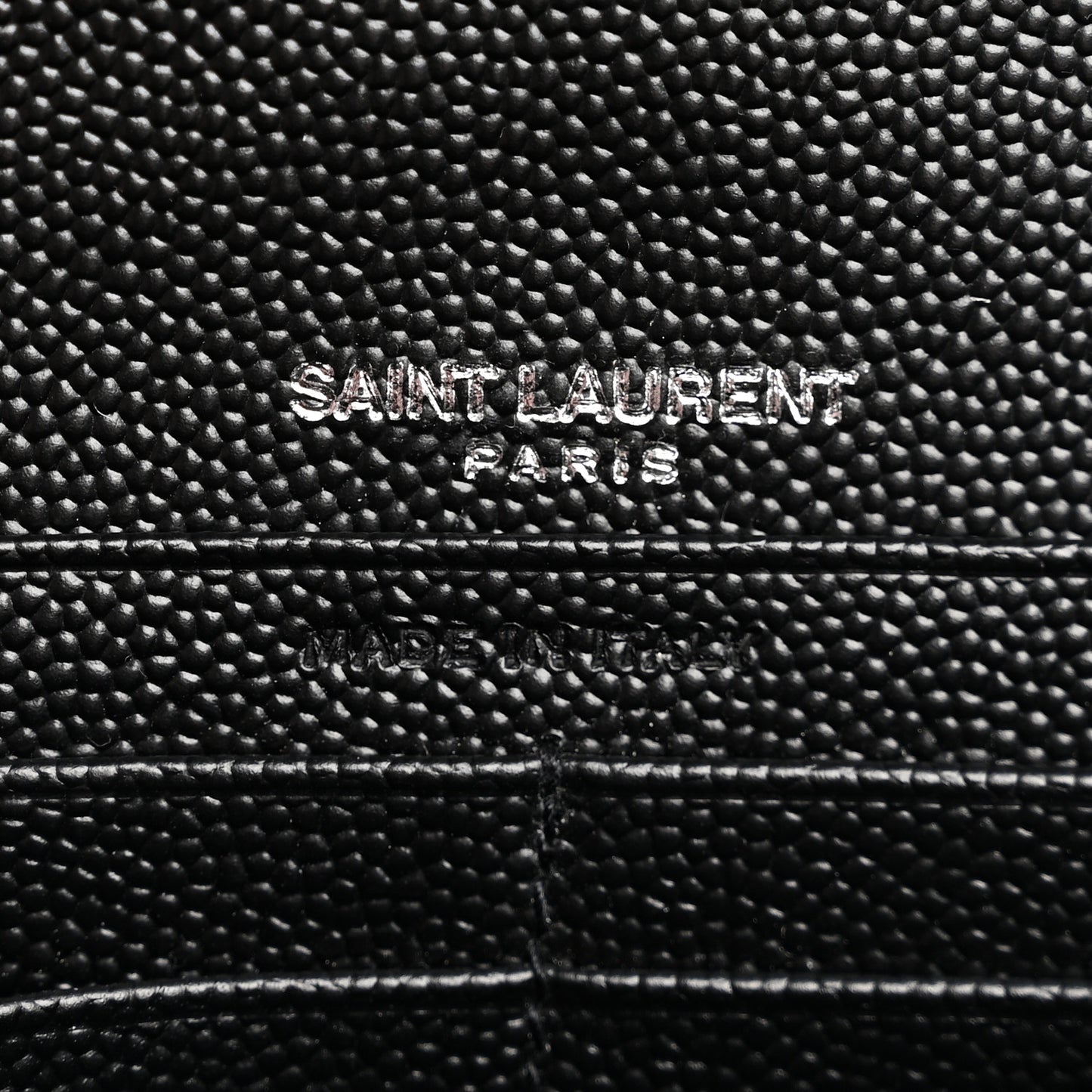 Grain De Poudre Matelasse Chevron Monogram Chain Wallet Black