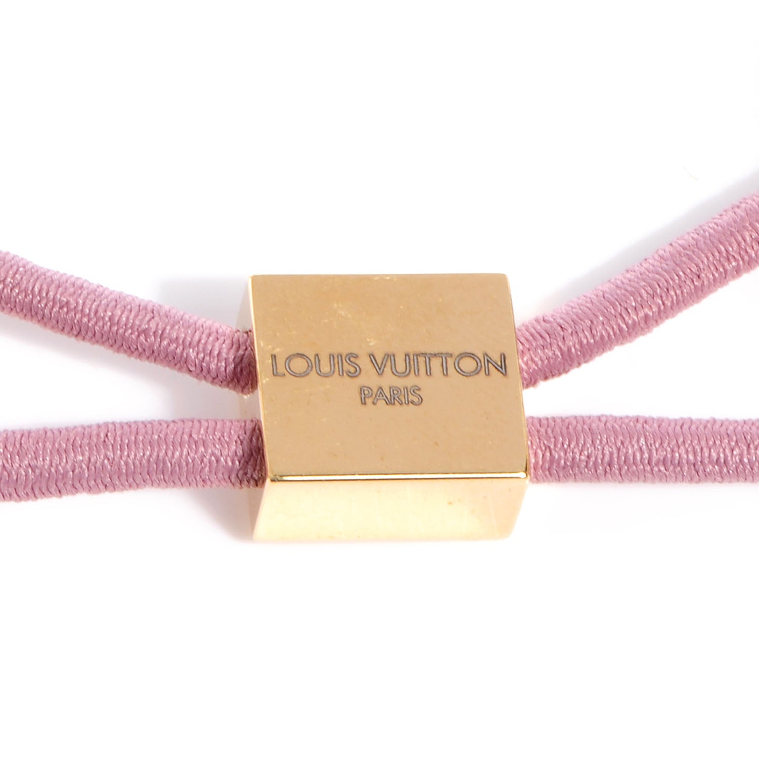 Louis Vuitton Monogram Celeste Hair Tie Gold Rose 3 of 6