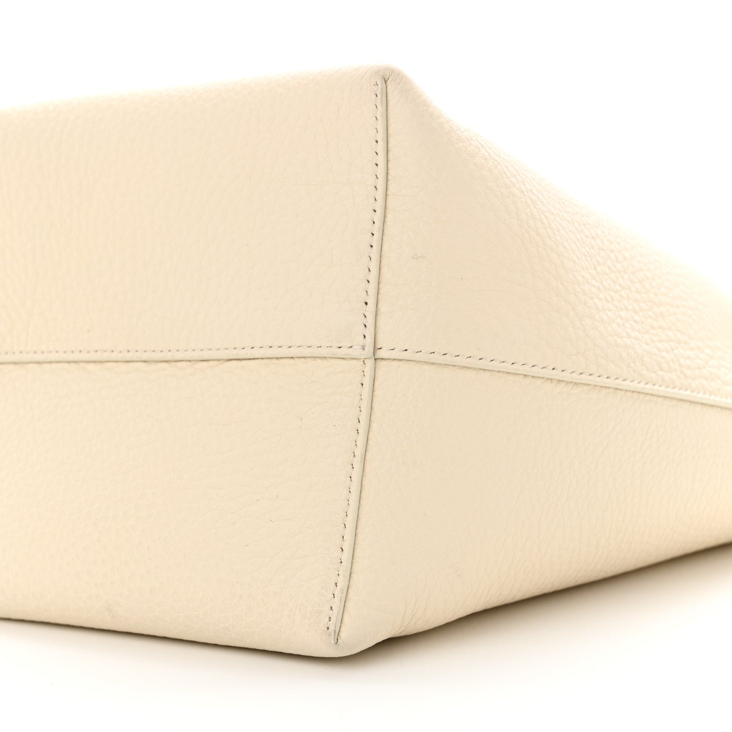 Grained Calfskin Medium N/S Park Tote Ivory