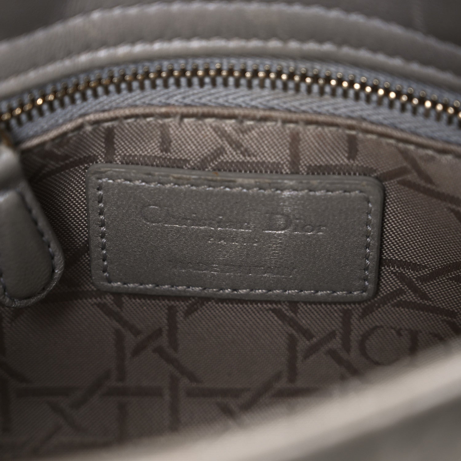 Christian Dior Metallic Lambskin Cannage Mini Lady Dior Grey 6 of 19