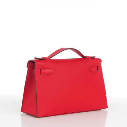 Hermes Epsom Kelly Pochette Clutch Rouge Casaque 3 of 18