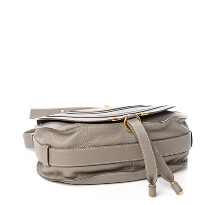 Chloe Calfskin Medium Marcie Round Crossbody Bag Cashmere Grey 3 of 9