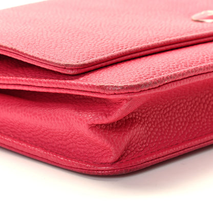 Chanel Caviar Wallet On Chain WOC Pink 4 of 9