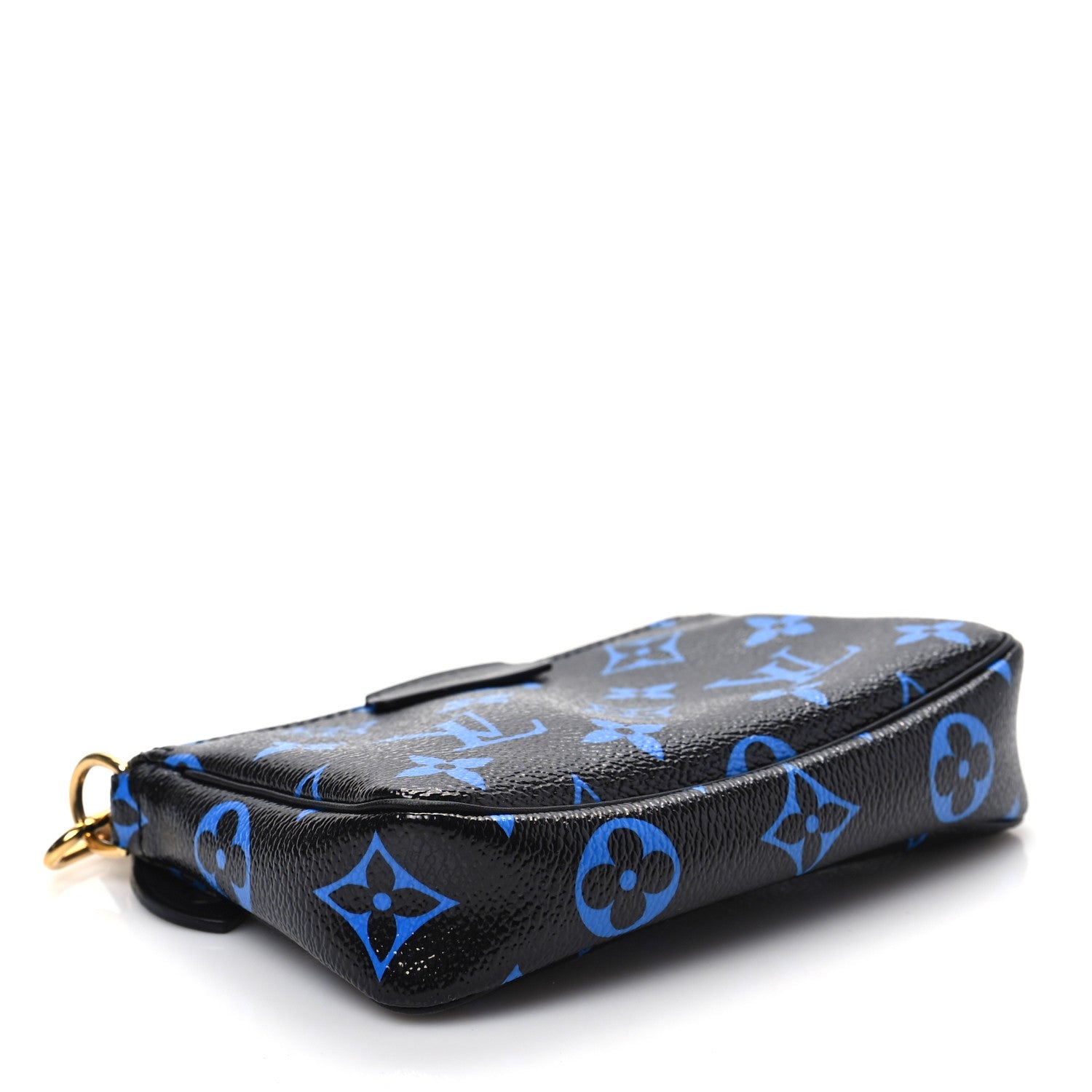 Louis Vuitton Colored Monogram Mini Pochette Accessories Blue Black 4 of 7