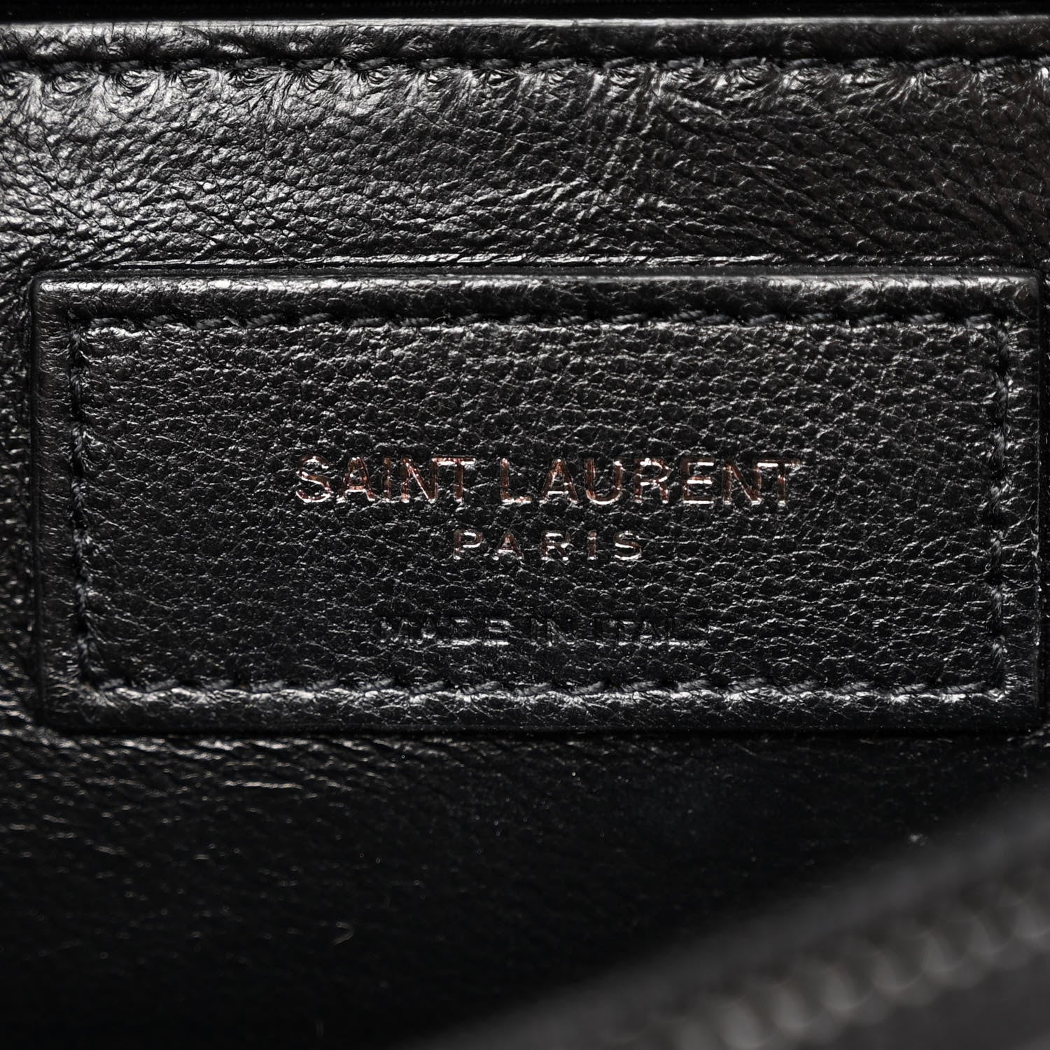 Saint Laurent Sheepskin Matelasse Chevron Monogram Monochrome Medium College Bag Black 6 of 11