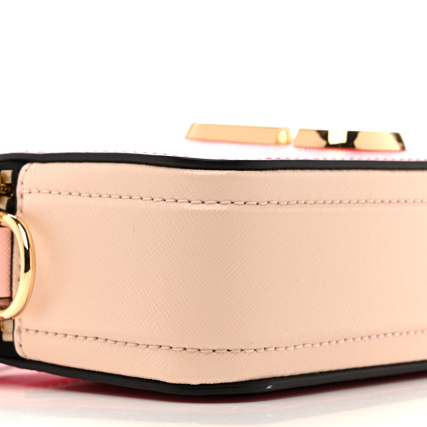 Saffiano Small Snapshot Camera Bag Pink Multicolor