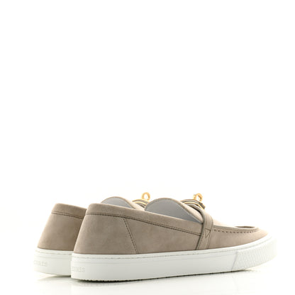 Hermes Suede Calfskin Game Slip On Sneakers 39 Beige Esquisse 4 of 8