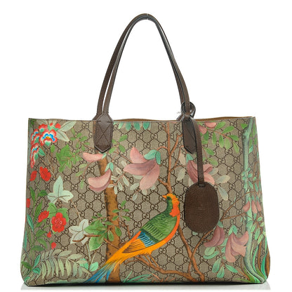 Gucci GG Supreme Monogram Tian Large Shopping Tote Beige Multicolor New Acero 1 of 7