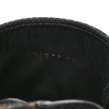 Fendi Vitello Fabric Jacquard FF Fendigraphy 50mm Biker Boots 39.5 Black Tobacco 8 of 9