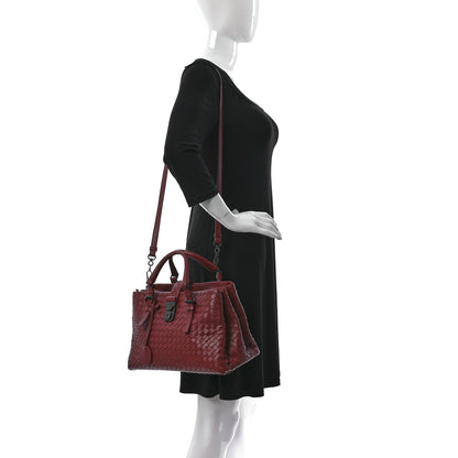 Bottega Veneta Nappa Intrecciato Small Roma Tote Red 2 of 12