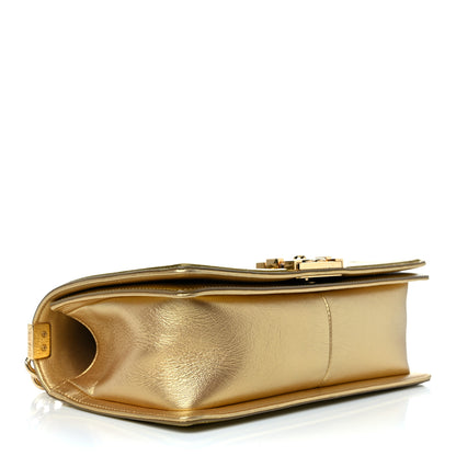 Chanel Metallic Patent Calfskin Quilted Medium Boy Flap Gold 4 of 11
