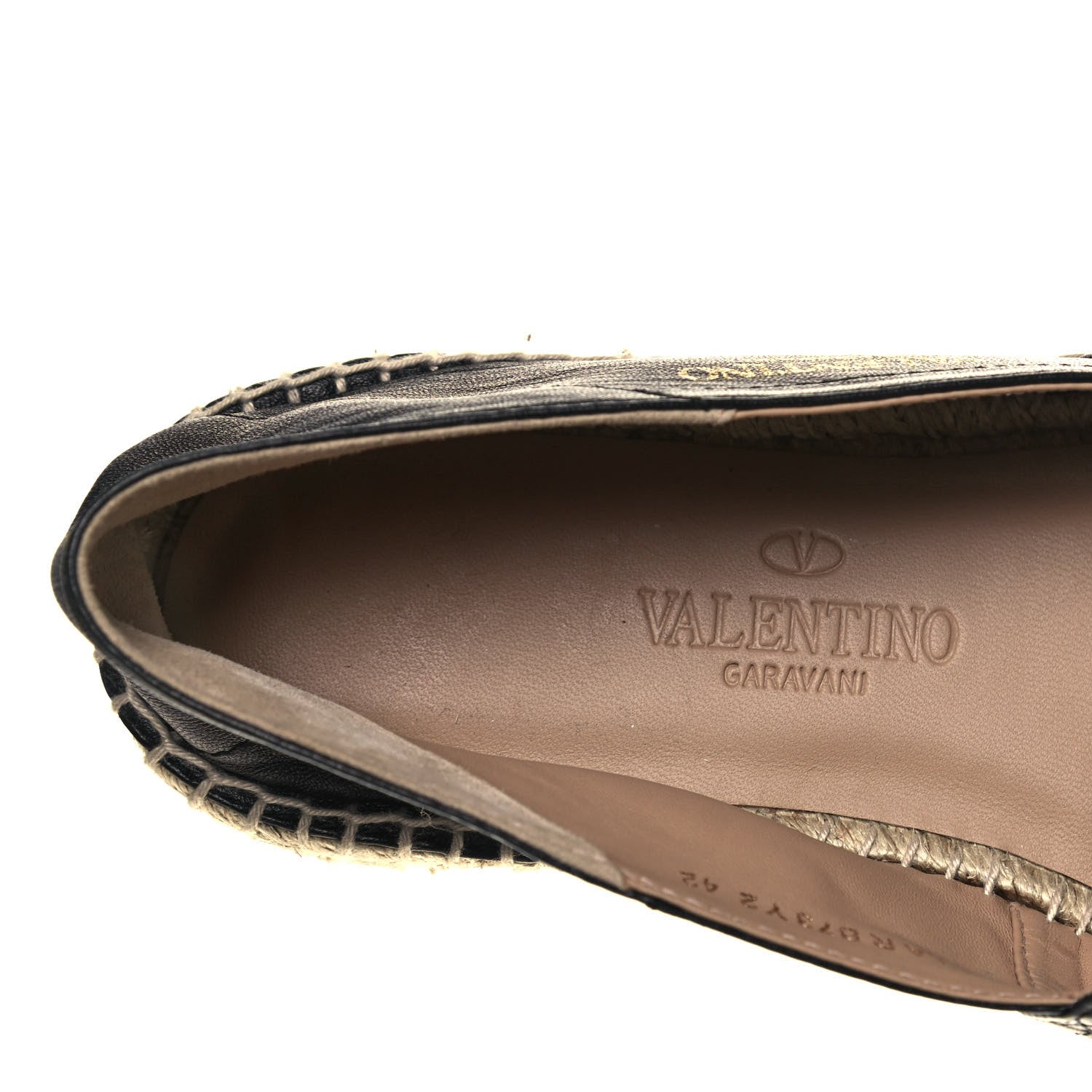Valentino Garavani Calfskin Mens Espadrilles 42 Black 9 of 10