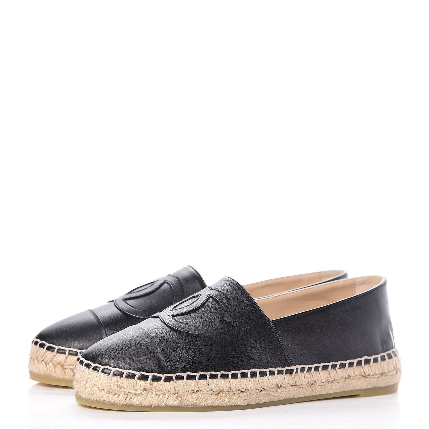 Lambskin CC Espadrilles 38 Black