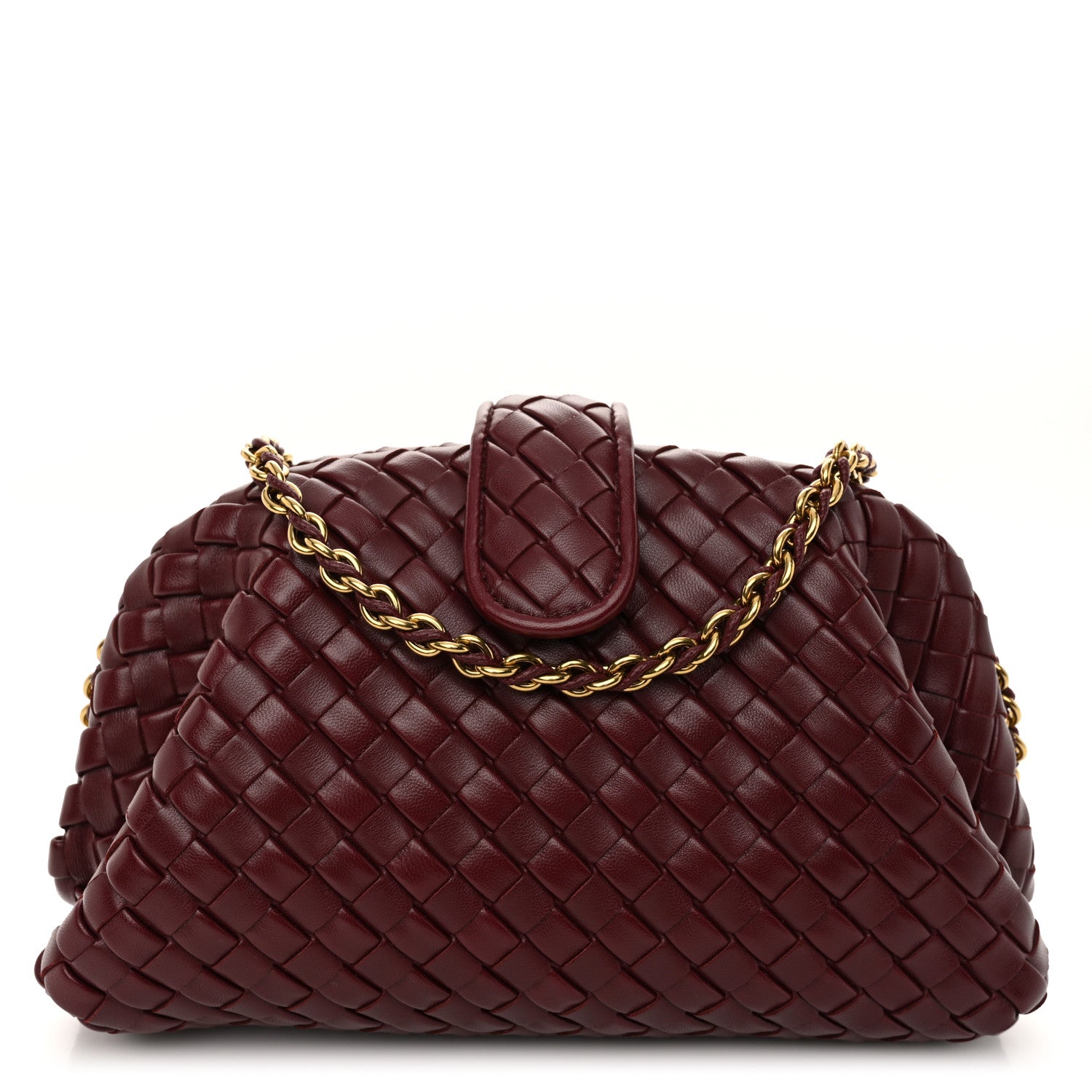 Bottega Veneta Nappa Intrecciato Teen The Lauren 1980 Clutch With Chain Barolo 1 of 10