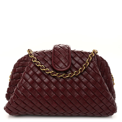 Bottega Veneta Nappa Intrecciato Teen The Lauren 1980 Clutch With Chain Barolo 1 of 10