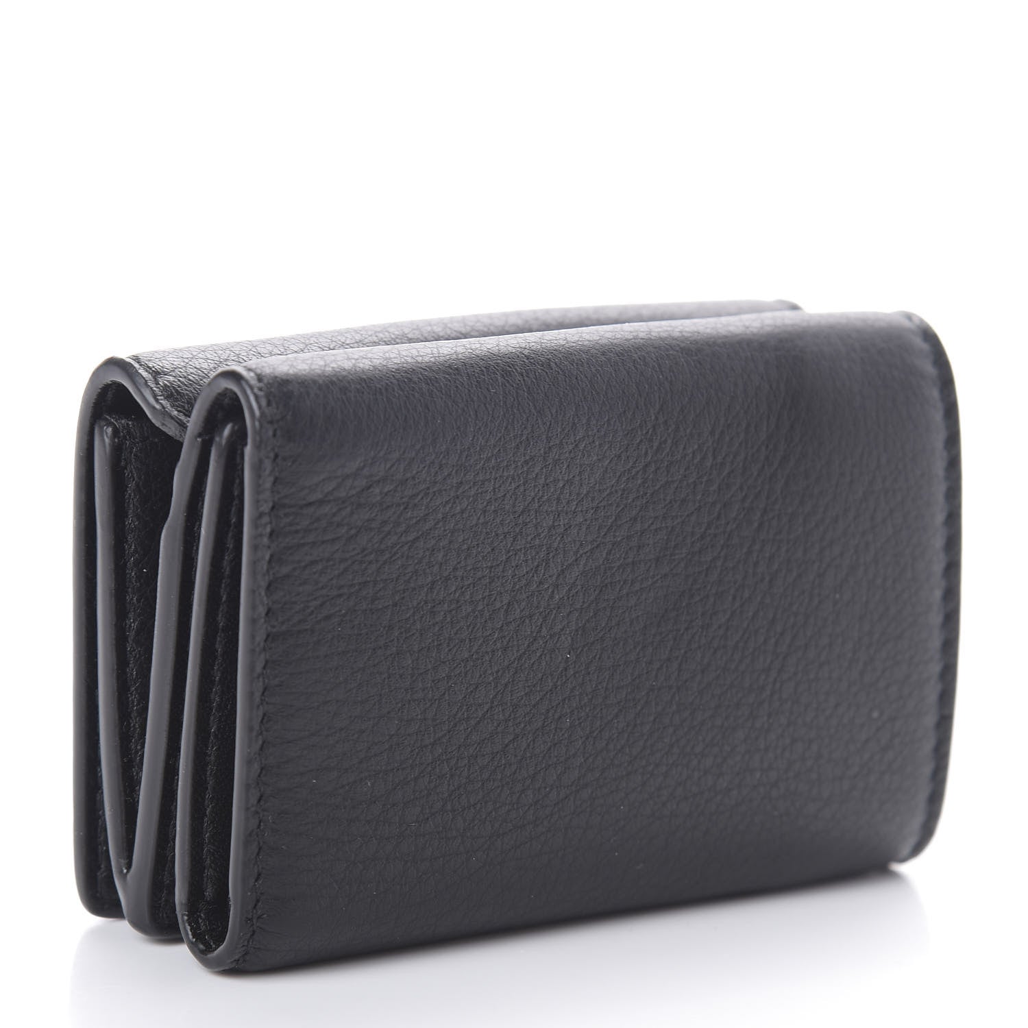 Balenciaga Calfskin Logo Everyday Mini Wallet Black 3 of 6