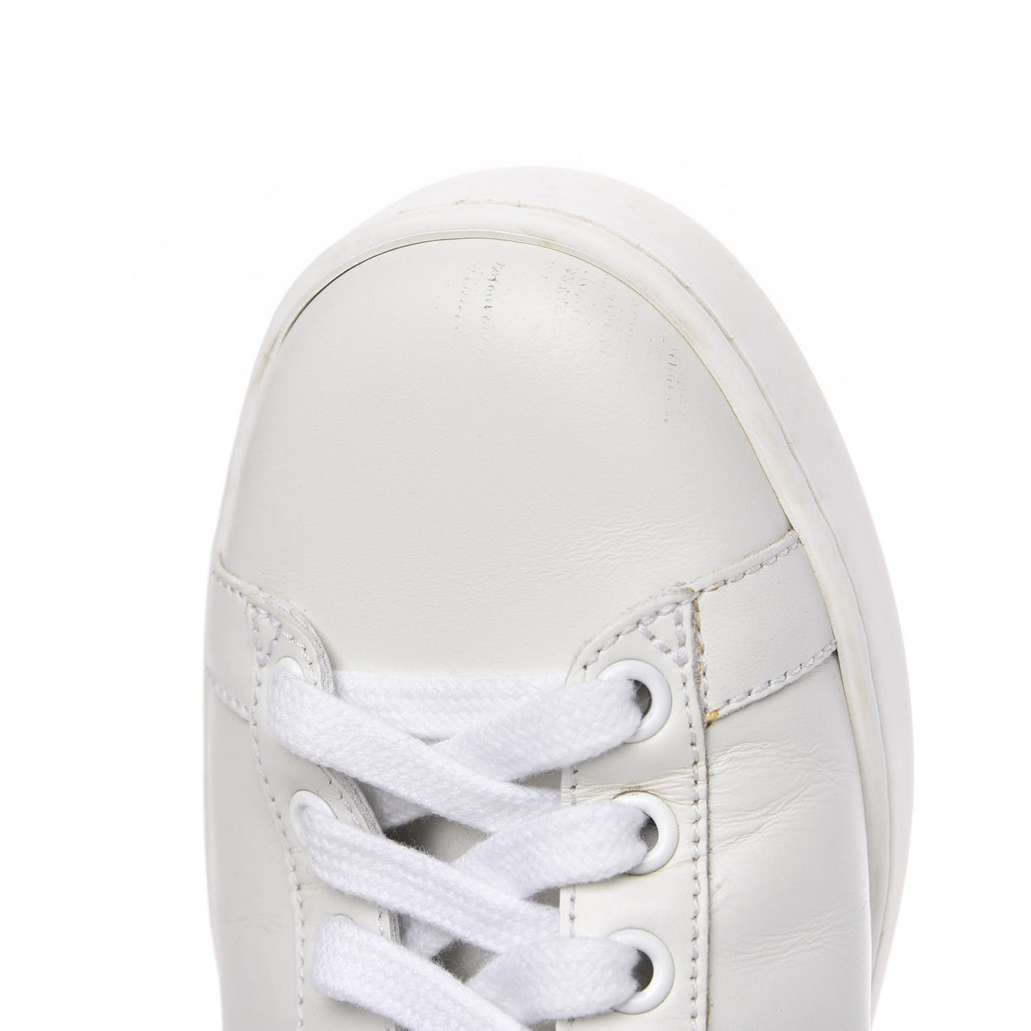 Calfskin Web Pearl Studded Womens Ace Sneakers 36.5 White