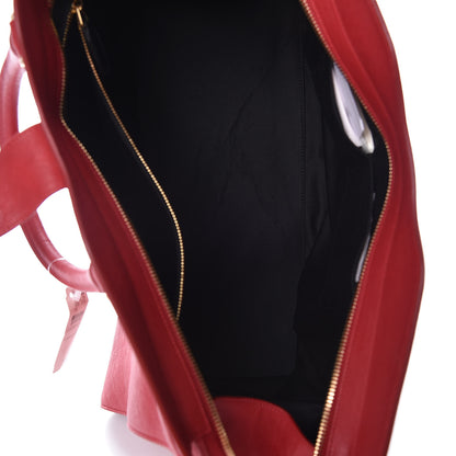 Saint Laurent Sheepskin Medium Cabas ChYc Rouge Orient 7 of 9