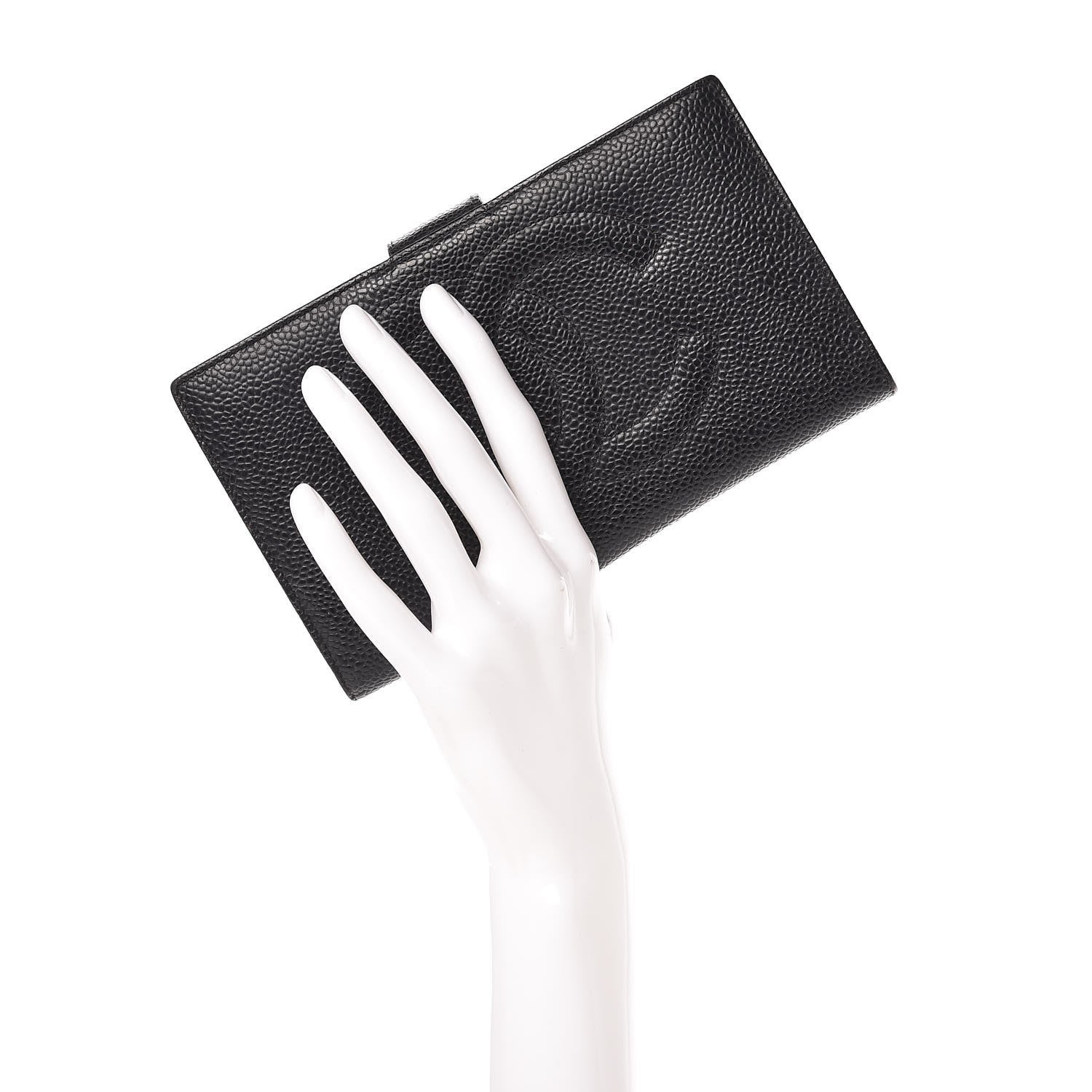 Chanel Caviar Timeless CC French Wallet Black 2 of 9