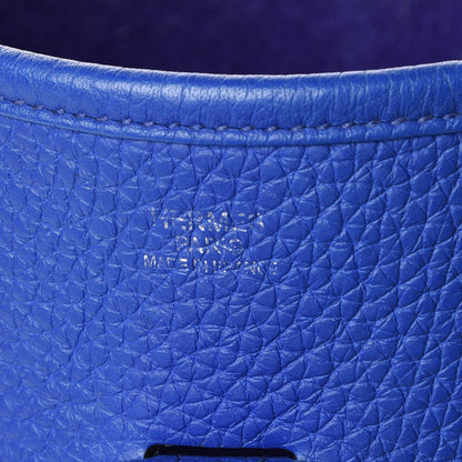 Hermes Taurillon Clemence Evelyne III PM Bleu Electrique 10 of 16