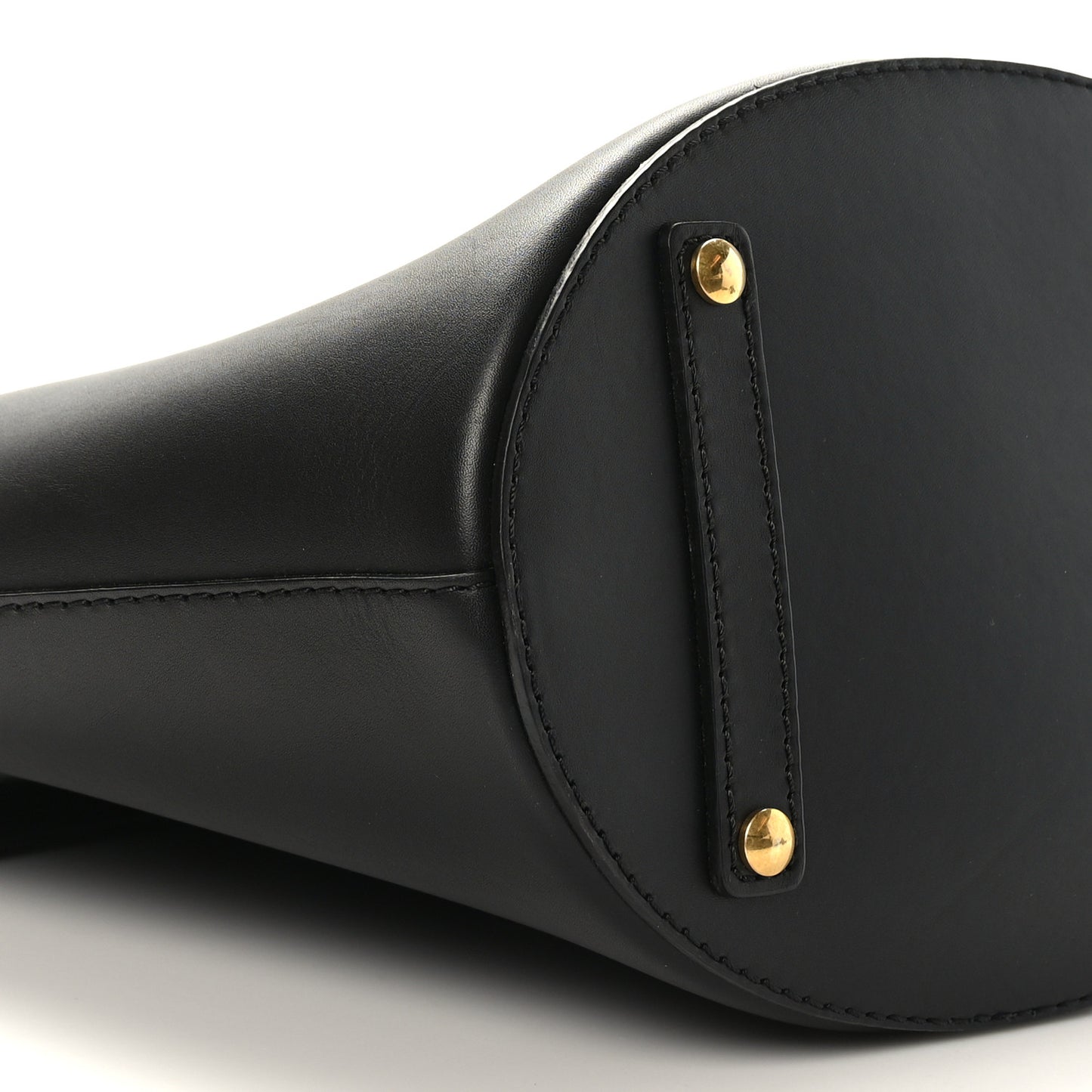 Supple Calfskin Medium Bucket Bag Black