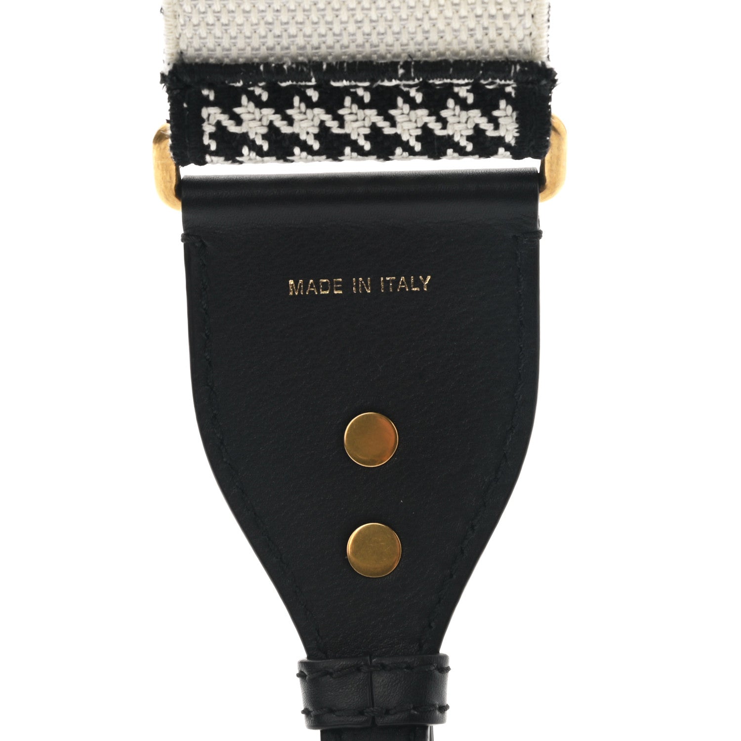 Christian Dior Canvas Houndstooth Embroidered 30 Montaigne Shoulder Strap Black White 3 of 6