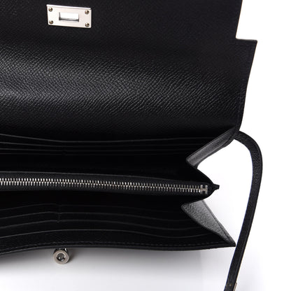 Hermes Epsom Kelly Longue Wallet Black 5 of 7