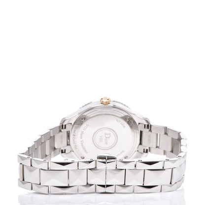 Christian Dior Stainless Steel 18K Rose Gold Diamond Mother of Pearl 32mm Dior VIII Montaigne Quartz Watch 4 of 6
