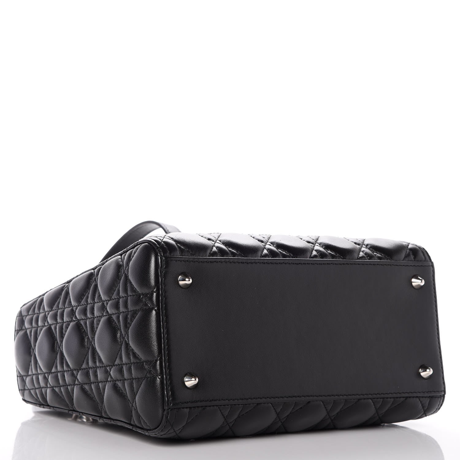 Christian Dior Lambskin Cannage Medium Lady Dior Black 5 of 9